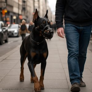 Доберман рядом