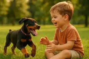 доберман щенок