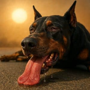 Тепловой удар доберман