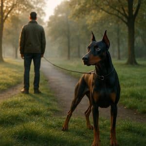 Доберман прогулки