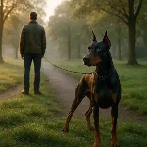 Доберман прогулки