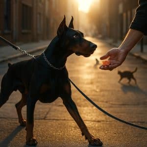 Доберман кошки