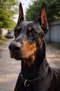 Голова доберман