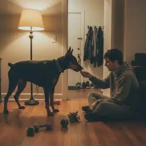 Доберман дома