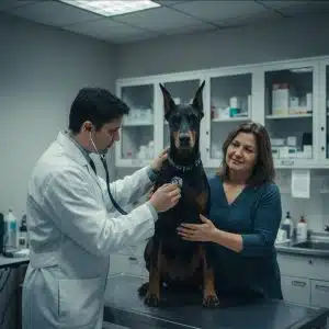 Доберман у ветеринара