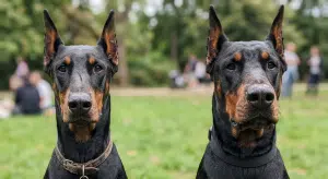 Рабочий и выставочный доберман