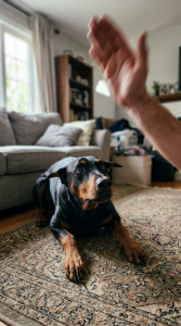 доберман наказание