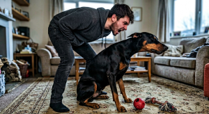 Крик на добермана