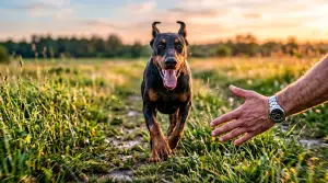 Доберман ко мне