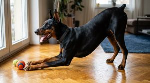 доберман трюк поклон