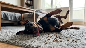 Доберман трюк кувырок