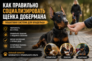Щенок добермана социализация