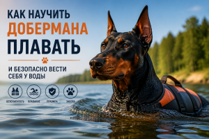 Как научить добермана плавать 
