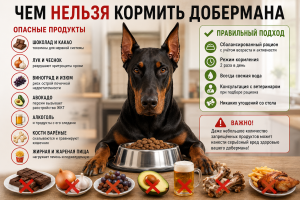 Чем нельзя кормить добермана