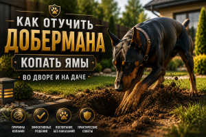 Как отучить добермана копать ямы