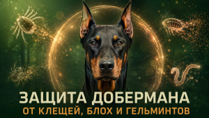 Доберман.Защтта от клещей и блох