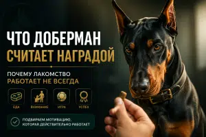 Что доберман считает наградой: почему лакомство работает не всегда