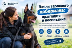 Адаптация взрослого добермана дома